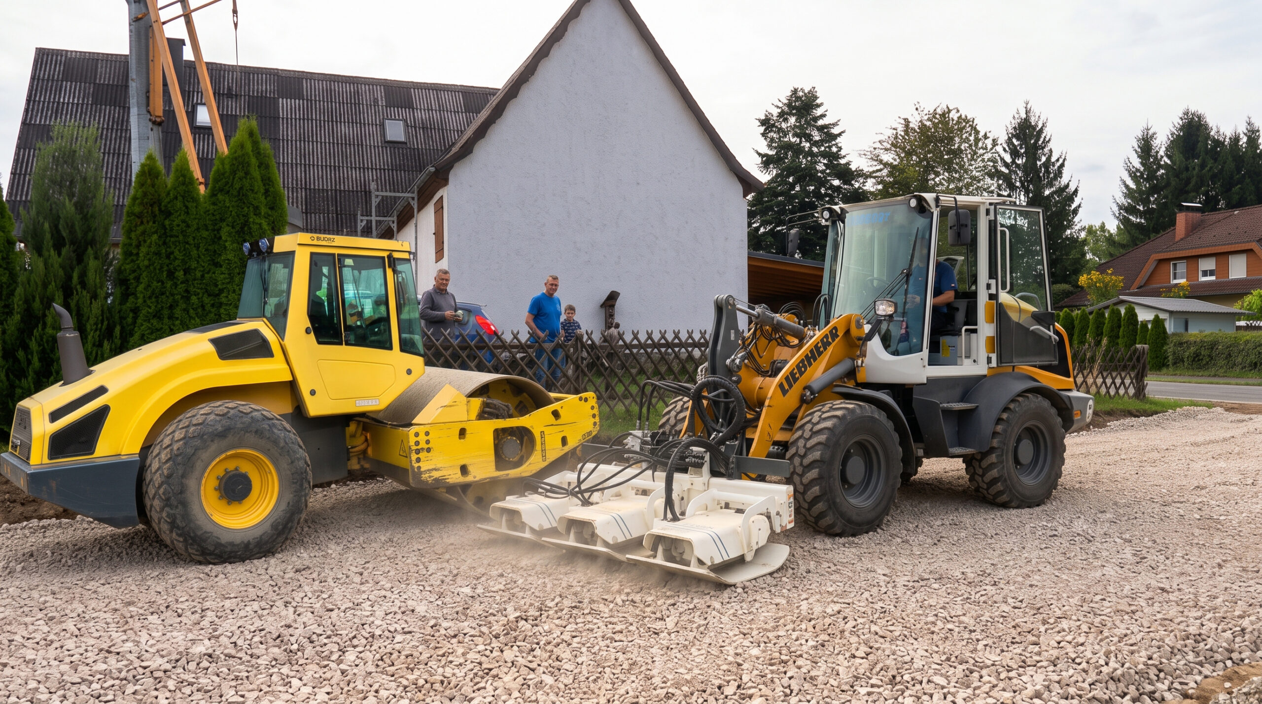 Stehr Plattenverdichter im Live-Einsatz auf der Baustelle